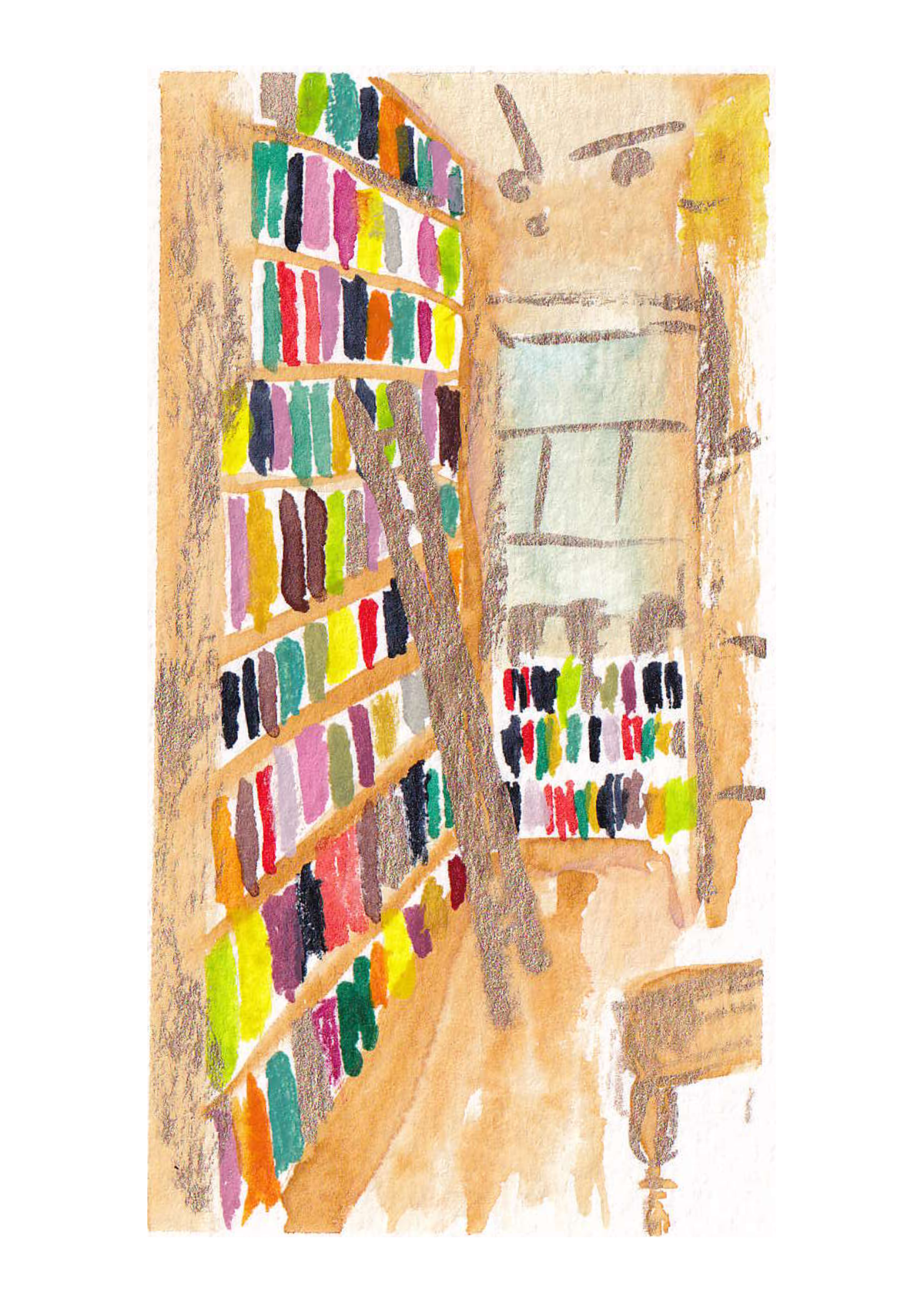 A Little Trip to the Bookshop | Topping & Co, Edinburgh | Watercolour Print