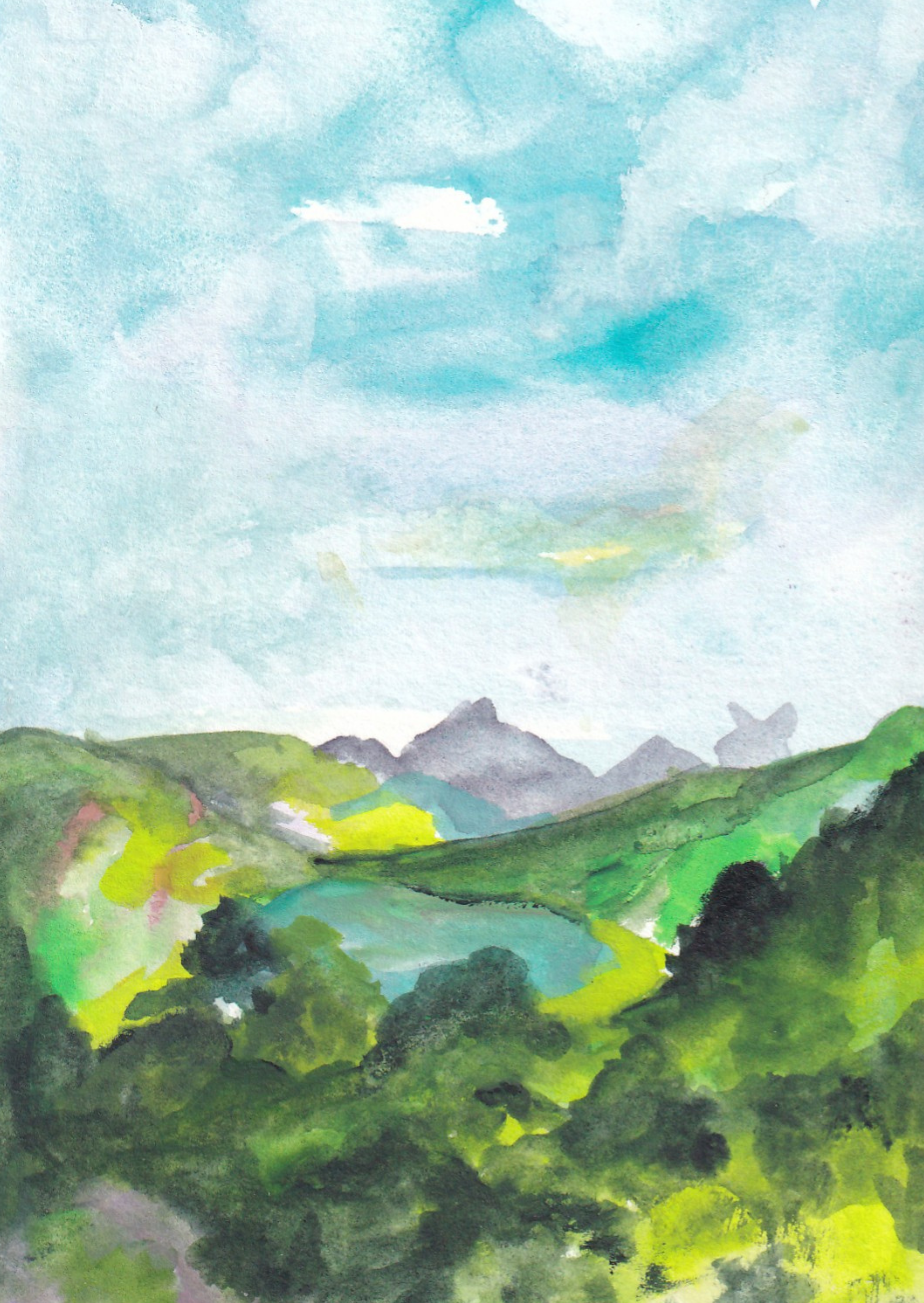 Over the Loch | Loch Ness, Scotland | Watercolour Print