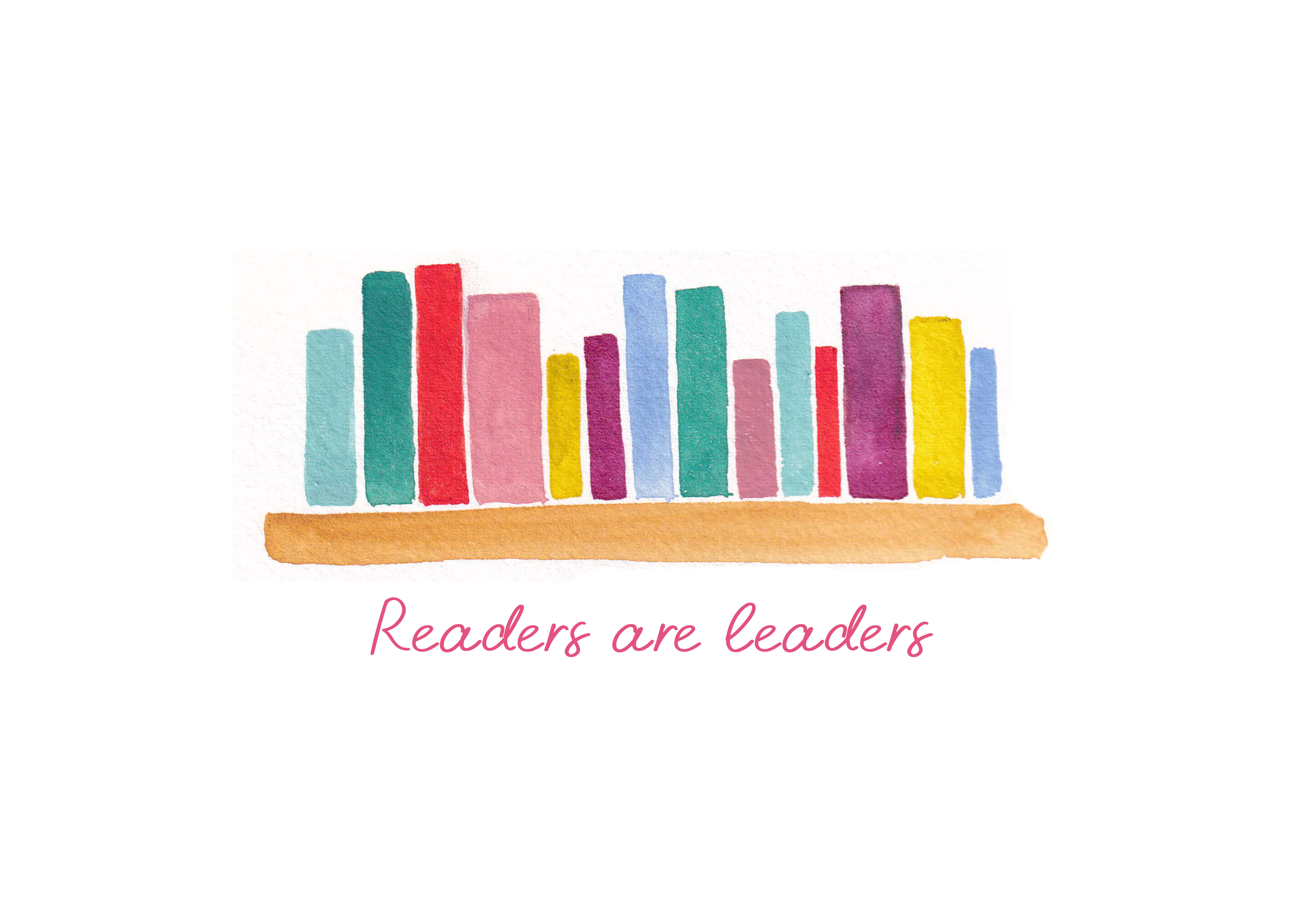 Readers are Leaders | Minimalist, Colourful Bookish Print
