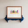 A Reader Lives a Thousand Lives | Minimalist, Colourful Bookish Print