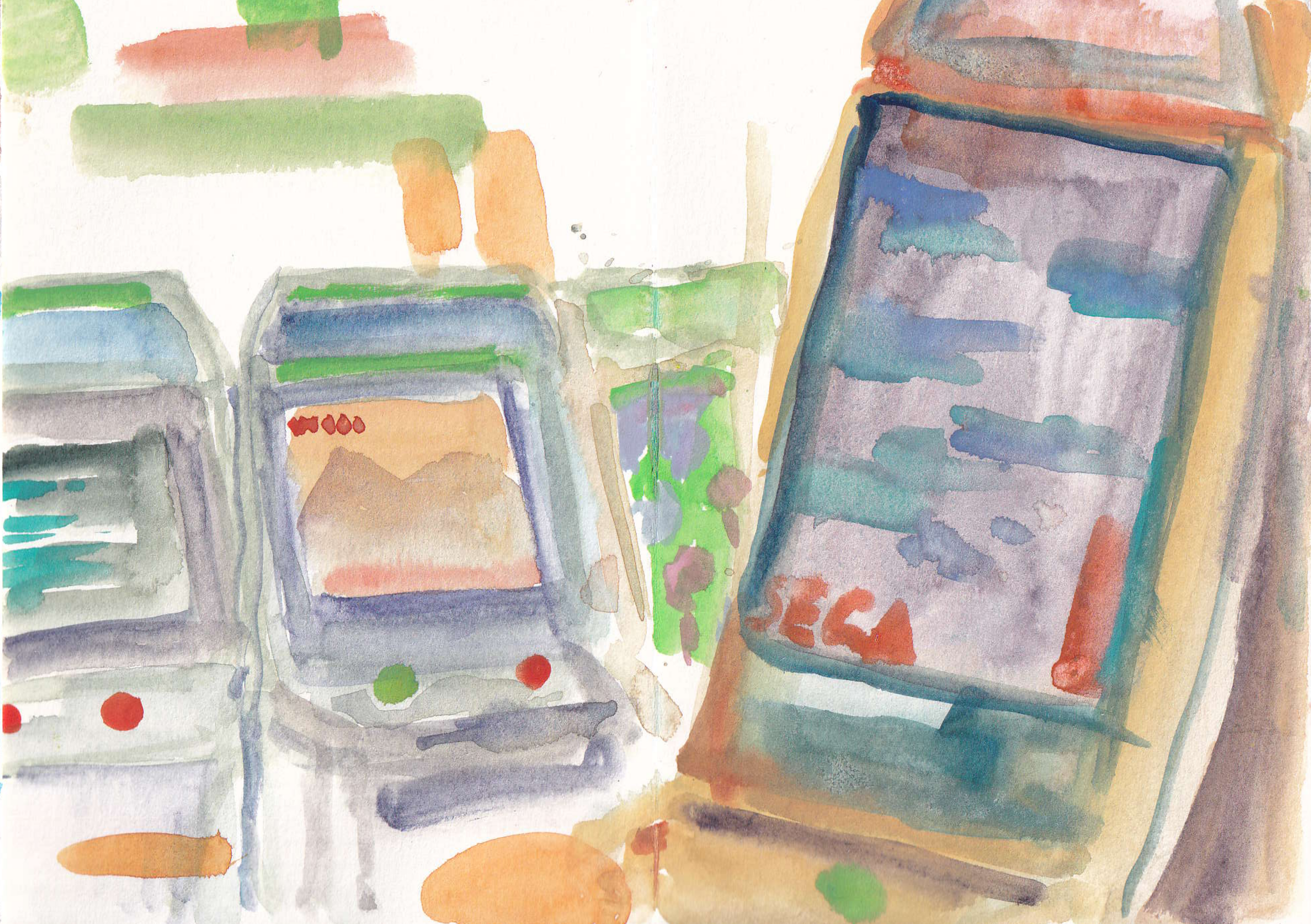 Gamer's Paradise | Arcade, Osaka, Japan | Watercolour & Gouache Print