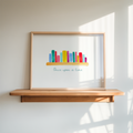 Once Upon a Time | Minimalist, Colourful Bookish Print