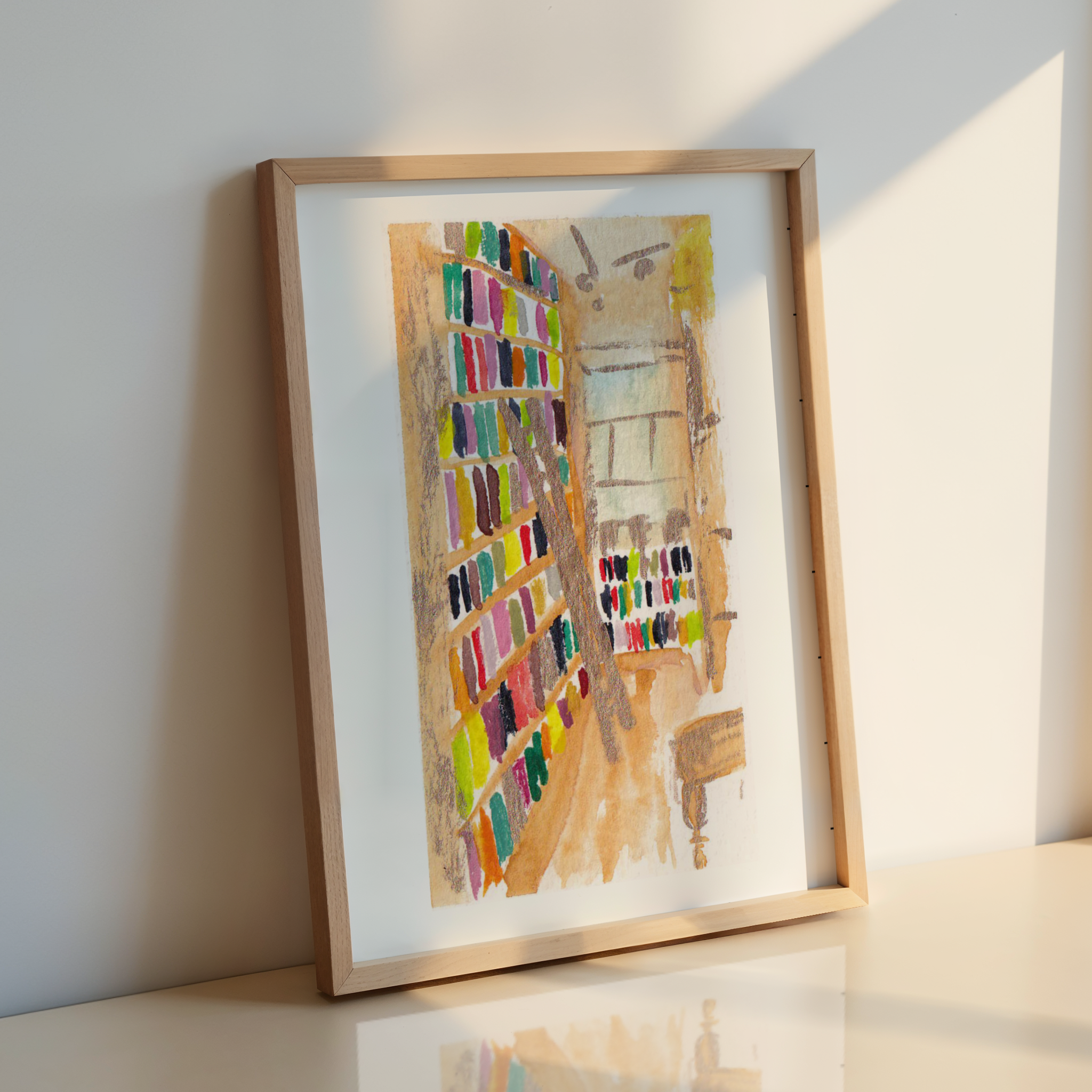 A Little Trip to the Bookshop | Topping & Co, Edinburgh | Watercolour Print