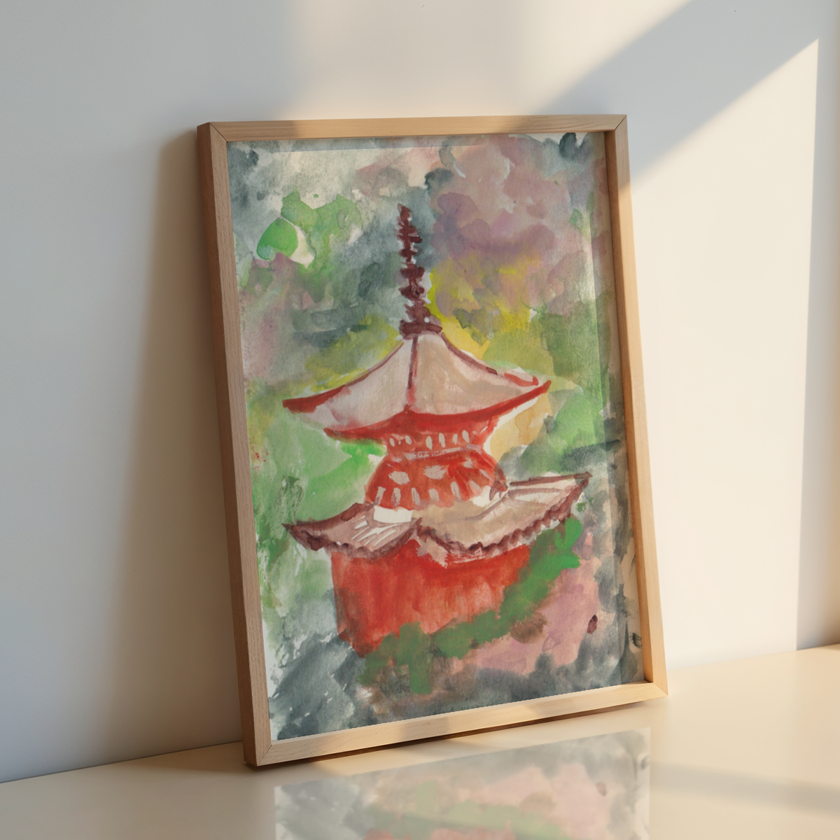 The View from Hokoku-jinja Shrine | Itsukushima | Watercolour Print